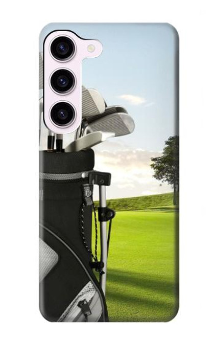 W0067 Golf Hard Case and Leather Flip Case For Samsung Galaxy S23
