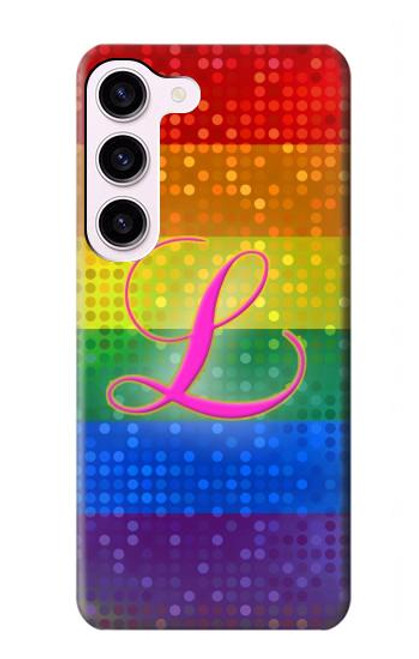 W2900 Rainbow LGBT Lesbian Pride Flag Hard Case and Leather Flip Case For Samsung Galaxy S23