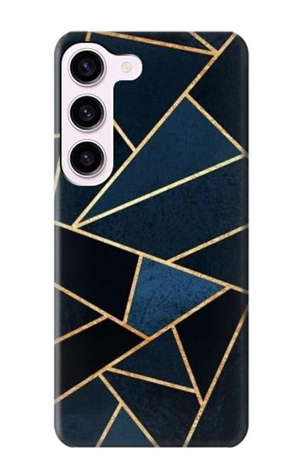 W3479 Navy Blue Graphic Art Hard Case and Leather Flip Case For Samsung Galaxy S23