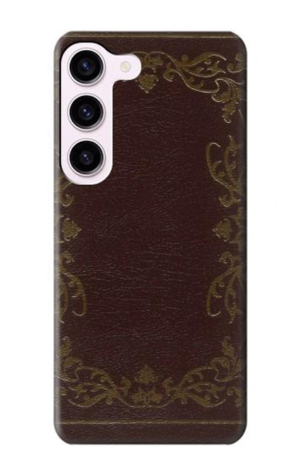 W3553 Vintage Book Cover Hard Case and Leather Flip Case For Samsung Galaxy S23