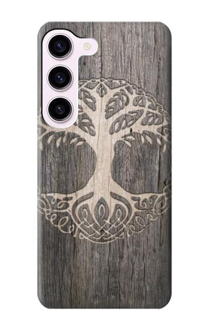 W3591 Viking Tree of Life Symbol Hard Case and Leather Flip Case For Samsung Galaxy S23