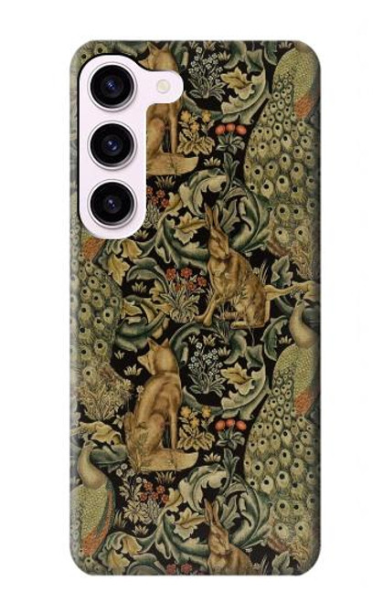 W3661 William Morris Forest Velvet Hard Case and Leather Flip Case For Samsung Galaxy S23
