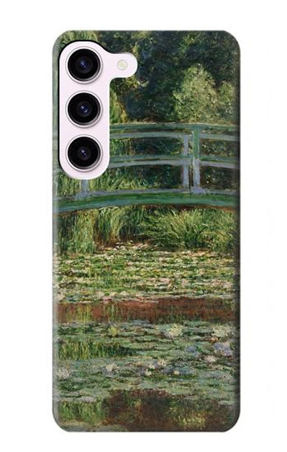 W3674 Claude Monet Footbridge and Water Lily Pool Hard Case and Leather Flip Case For Samsung Galaxy S23