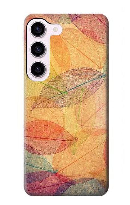 W3686 Fall Season Leaf Autumn Hard Case and Leather Flip Case For Samsung Galaxy S23