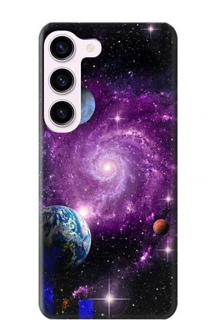 W3689 Galaxy Outer Space Planet Hard Case and Leather Flip Case For Samsung Galaxy S23