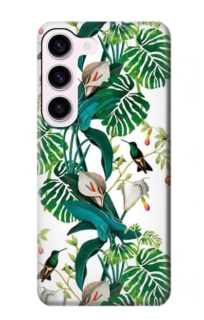 W3697 Leaf Life Birds Hard Case and Leather Flip Case For Samsung Galaxy S23