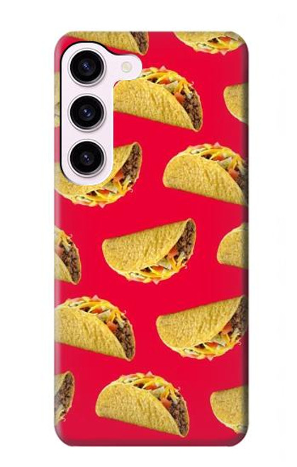 W3755 Mexican Taco Tacos Hard Case and Leather Flip Case For Samsung Galaxy S23