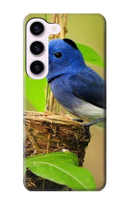 W3839 Bluebird of Happiness Blue Bird Hard Case and Leather Flip Case For Samsung Galaxy S23
