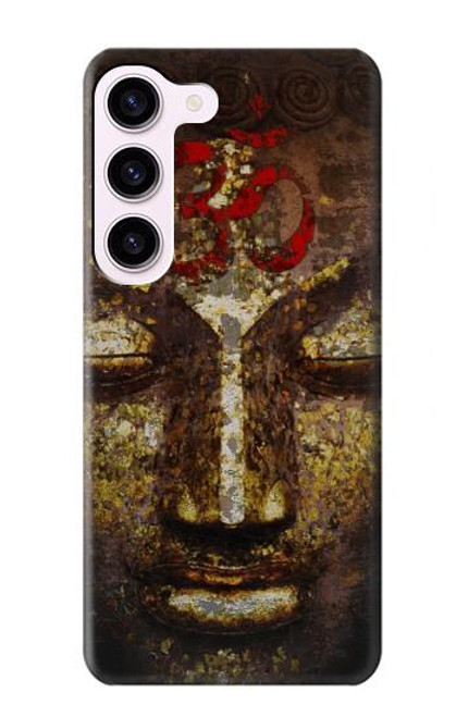 W3874 Buddha Face Ohm Symbol Hard Case and Leather Flip Case For Samsung Galaxy S23