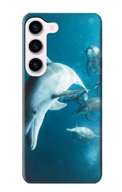 W3878 Dolphin Hard Case and Leather Flip Case For Samsung Galaxy S23