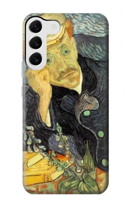 W0212 Van Gogh Portrait of Dr. Gachet Hard Case and Leather Flip Case For Samsung Galaxy S23 Plus