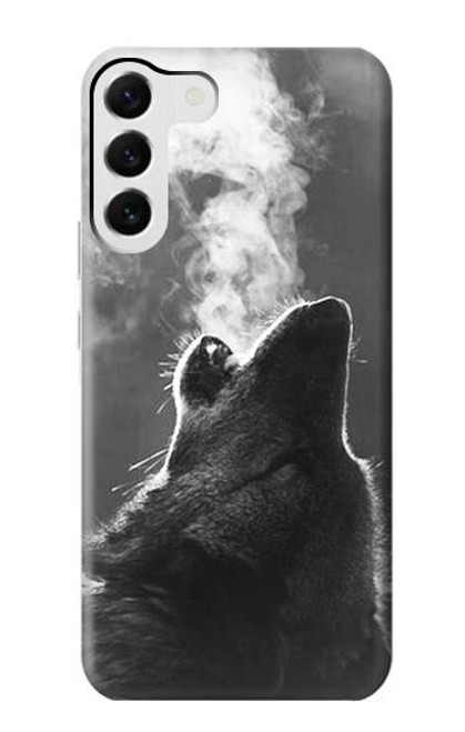 W3505 Wolf Howling Hard Case and Leather Flip Case For Samsung Galaxy S23 Plus