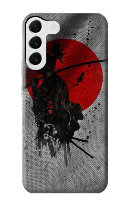 W3517 Japan Flag Samurai Hard Case and Leather Flip Case For Samsung Galaxy S23 Plus