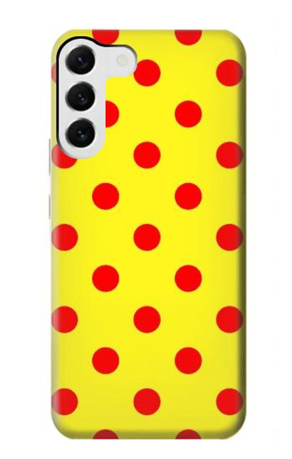 W3526 Red Spot Polka Dot Hard Case and Leather Flip Case For Samsung Galaxy S23 Plus
