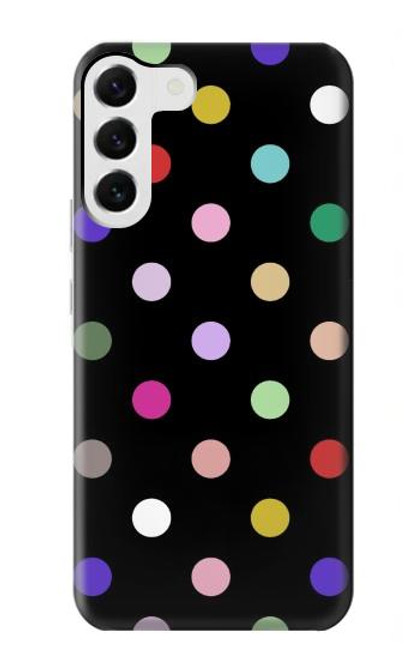 W3532 Colorful Polka Dot Hard Case and Leather Flip Case For Samsung Galaxy S23 Plus