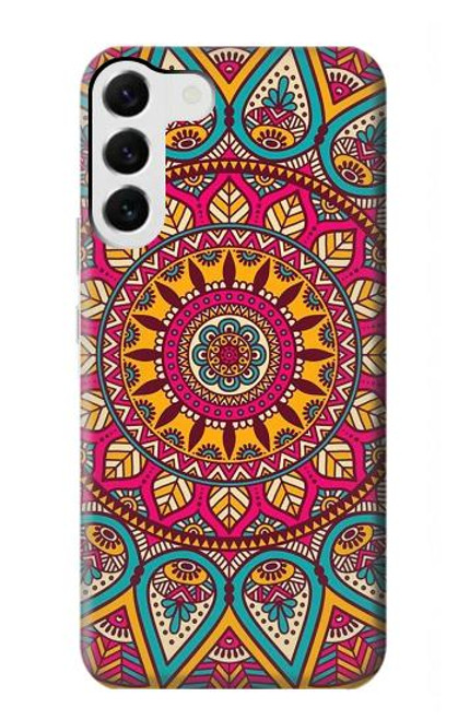 W3694 Hippie Art Pattern Hard Case and Leather Flip Case For Samsung Galaxy S23 Plus