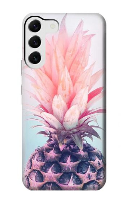W3711 Pink Pineapple Hard Case and Leather Flip Case For Samsung Galaxy S23 Plus