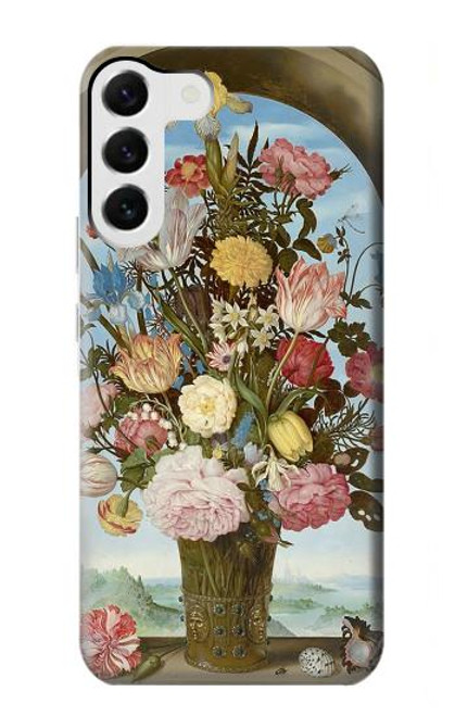 W3749 Vase of Flowers Hard Case and Leather Flip Case For Samsung Galaxy S23 Plus