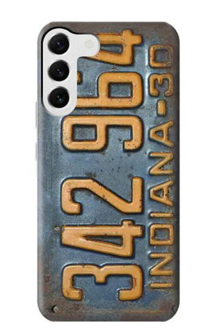 W3750 Vintage Vehicle Registration Plate Hard Case and Leather Flip Case For Samsung Galaxy S23 Plus