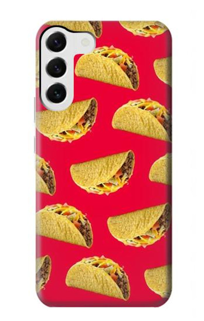 W3755 Mexican Taco Tacos Hard Case and Leather Flip Case For Samsung Galaxy S23 Plus