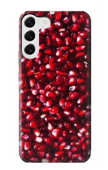 W3757 Pomegranate Hard Case and Leather Flip Case For Samsung Galaxy S23 Plus