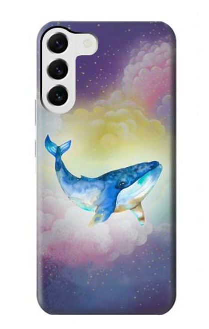W3802 Dream Whale Pastel Fantasy Hard Case and Leather Flip Case For Samsung Galaxy S23 Plus