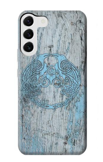 W3829 Huginn And Muninn Twin Ravens Norse Hard Case and Leather Flip Case For Samsung Galaxy S23 Plus