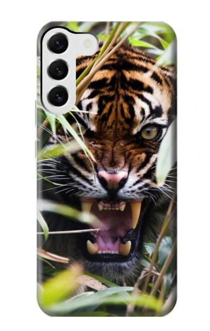 W3838 Barking Bengal Tiger Hard Case and Leather Flip Case For Samsung Galaxy S23 Plus
