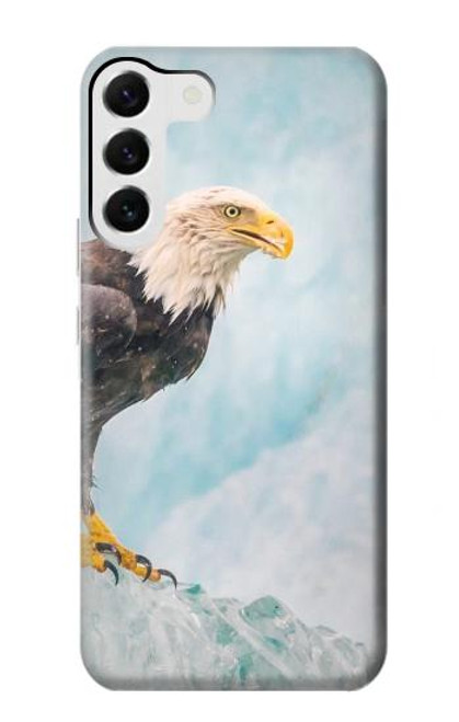W3843 Bald Eagle On Ice Hard Case and Leather Flip Case For Samsung Galaxy S23 Plus