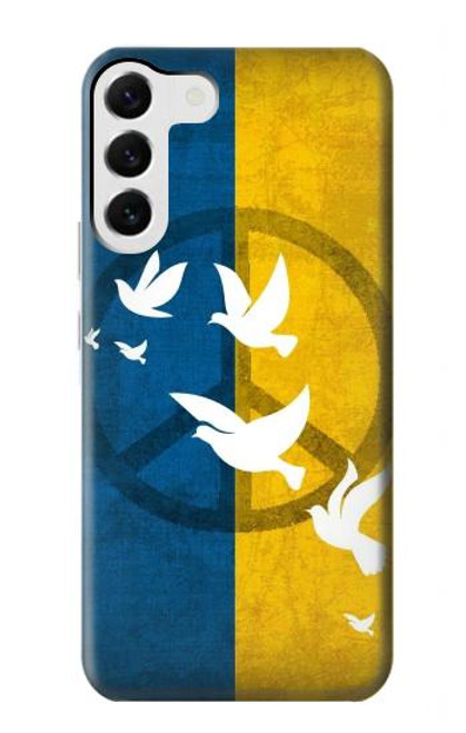 W3857 Peace Dove Ukraine Flag Hard Case and Leather Flip Case For Samsung Galaxy S23 Plus