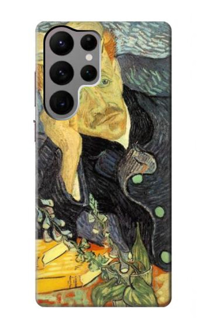 W0212 Van Gogh Portrait of Dr. Gachet Hard Case and Leather Flip Case For Samsung Galaxy S23 Ultra