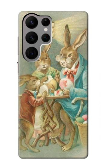 W3164 Easter Rabbit Family Hard Case and Leather Flip Case For Samsung Galaxy S23 Ultra