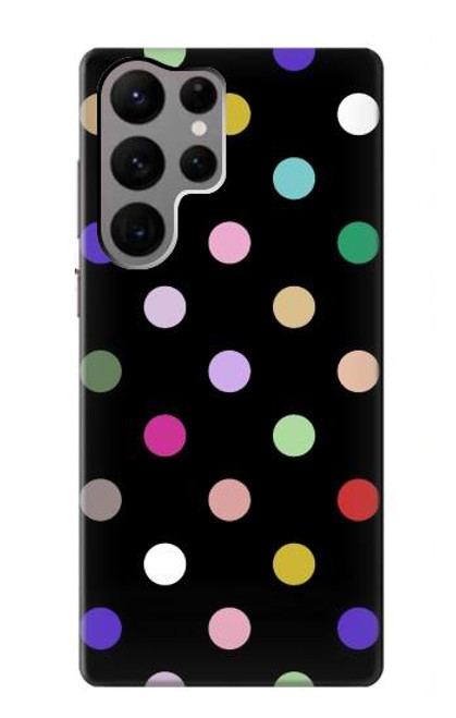 W3532 Colorful Polka Dot Hard Case and Leather Flip Case For Samsung Galaxy S23 Ultra