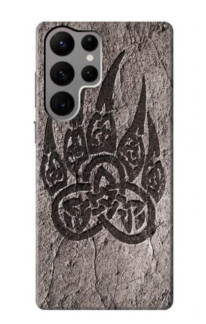 W3832 Viking Norse Bear Paw Berserkers Rock Hard Case and Leather Flip Case For Samsung Galaxy S23 Ultra