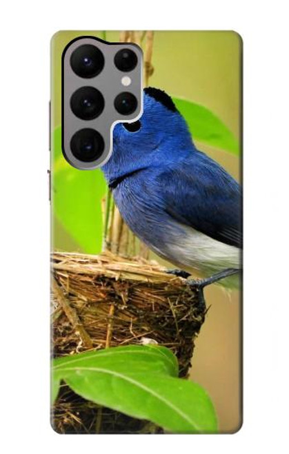 W3839 Bluebird of Happiness Blue Bird Hard Case and Leather Flip Case For Samsung Galaxy S23 Ultra