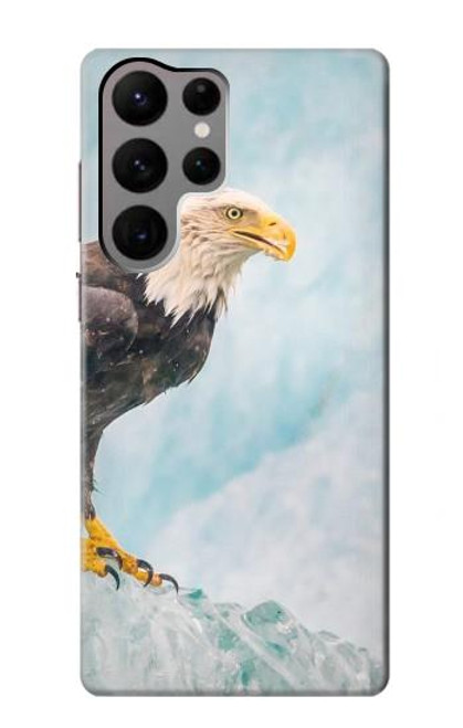 W3843 Bald Eagle On Ice Hard Case and Leather Flip Case For Samsung Galaxy S23 Ultra