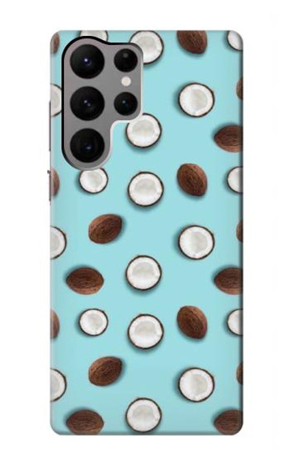 W3860 Coconut Dot Pattern Hard Case and Leather Flip Case For Samsung Galaxy S23 Ultra