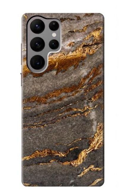 W3886 Gray Marble Rock Hard Case and Leather Flip Case For Samsung Galaxy S23 Ultra