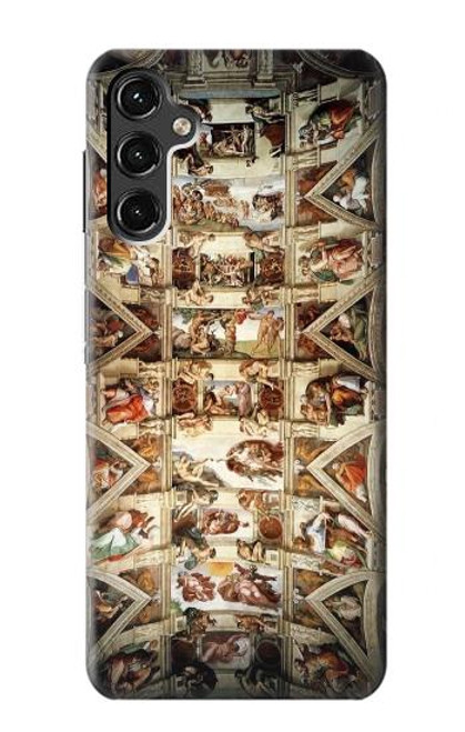 W0177 Michelangelo Chapel ceiling Hard Case and Leather Flip Case For Samsung Galaxy A14 5G