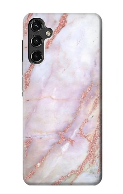 W3482 Soft Pink Marble Graphic Print Hard Case and Leather Flip Case For Samsung Galaxy A14 5G