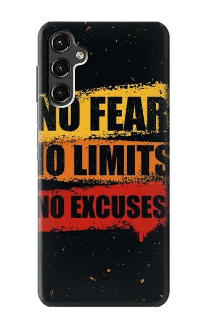 W3492 No Fear Limits Excuses Hard Case and Leather Flip Case For Samsung Galaxy A14 5G