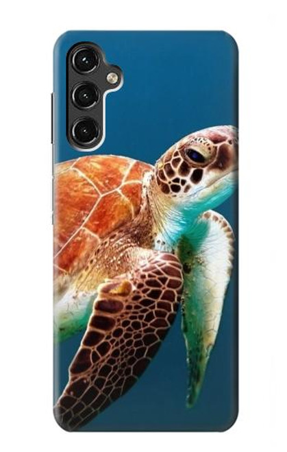 W3497 Green Sea Turtle Hard Case and Leather Flip Case For Samsung Galaxy A14 5G