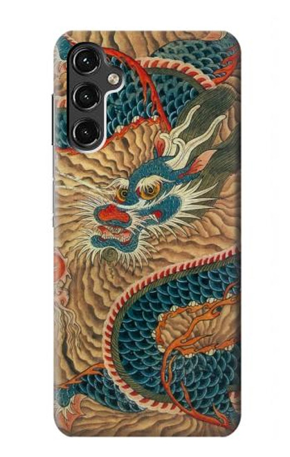 W3541 Dragon Cloud Painting Hard Case and Leather Flip Case For Samsung Galaxy A14 5G