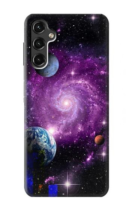 W3689 Galaxy Outer Space Planet Hard Case and Leather Flip Case For Samsung Galaxy A14 5G