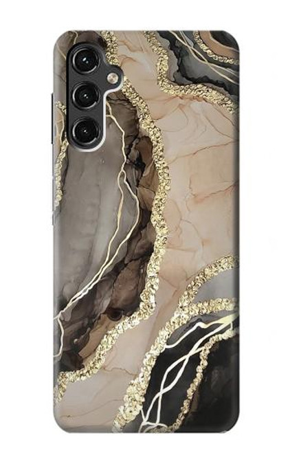 W3700 Marble Gold Graphic Printed Hard Case and Leather Flip Case For Samsung Galaxy A14 5G