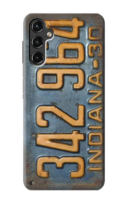W3750 Vintage Vehicle Registration Plate Hard Case and Leather Flip Case For Samsung Galaxy A14 5G