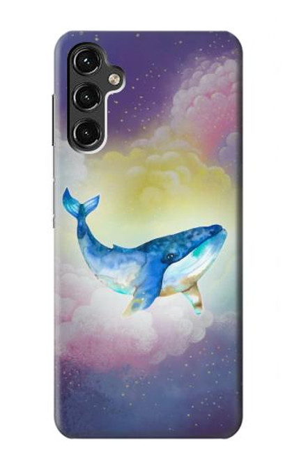 W3802 Dream Whale Pastel Fantasy Hard Case and Leather Flip Case For Samsung Galaxy A14 5G