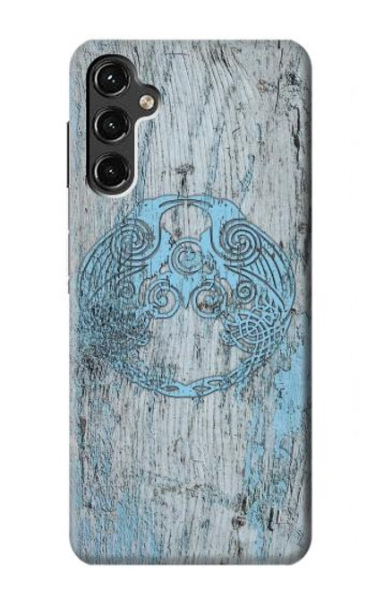 W3829 Huginn And Muninn Twin Ravens Norse Hard Case and Leather Flip Case For Samsung Galaxy A14 5G