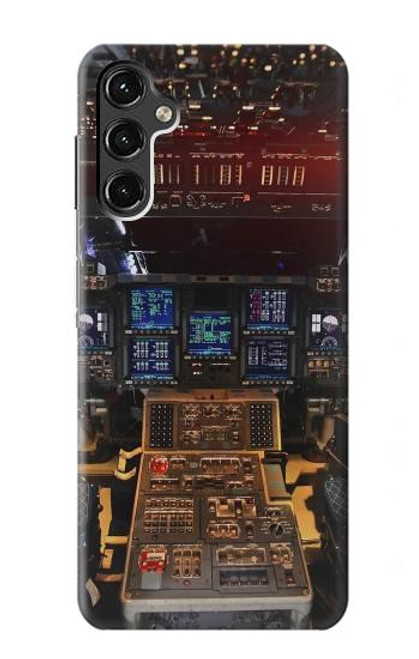 W3836 Airplane Cockpit Hard Case and Leather Flip Case For Samsung Galaxy A14 5G