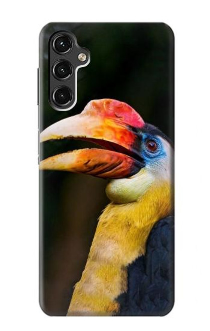 W3876 Colorful Hornbill Hard Case and Leather Flip Case For Samsung Galaxy A14 5G